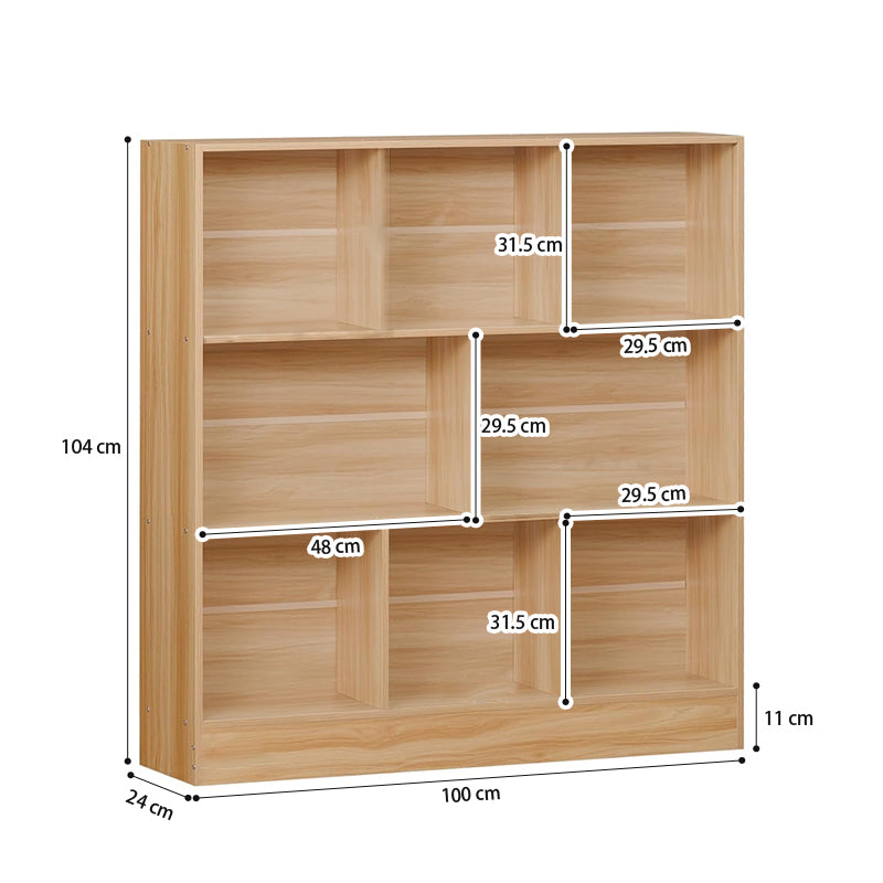 STORFEX 3-Tier Open Bookshelf - Wood