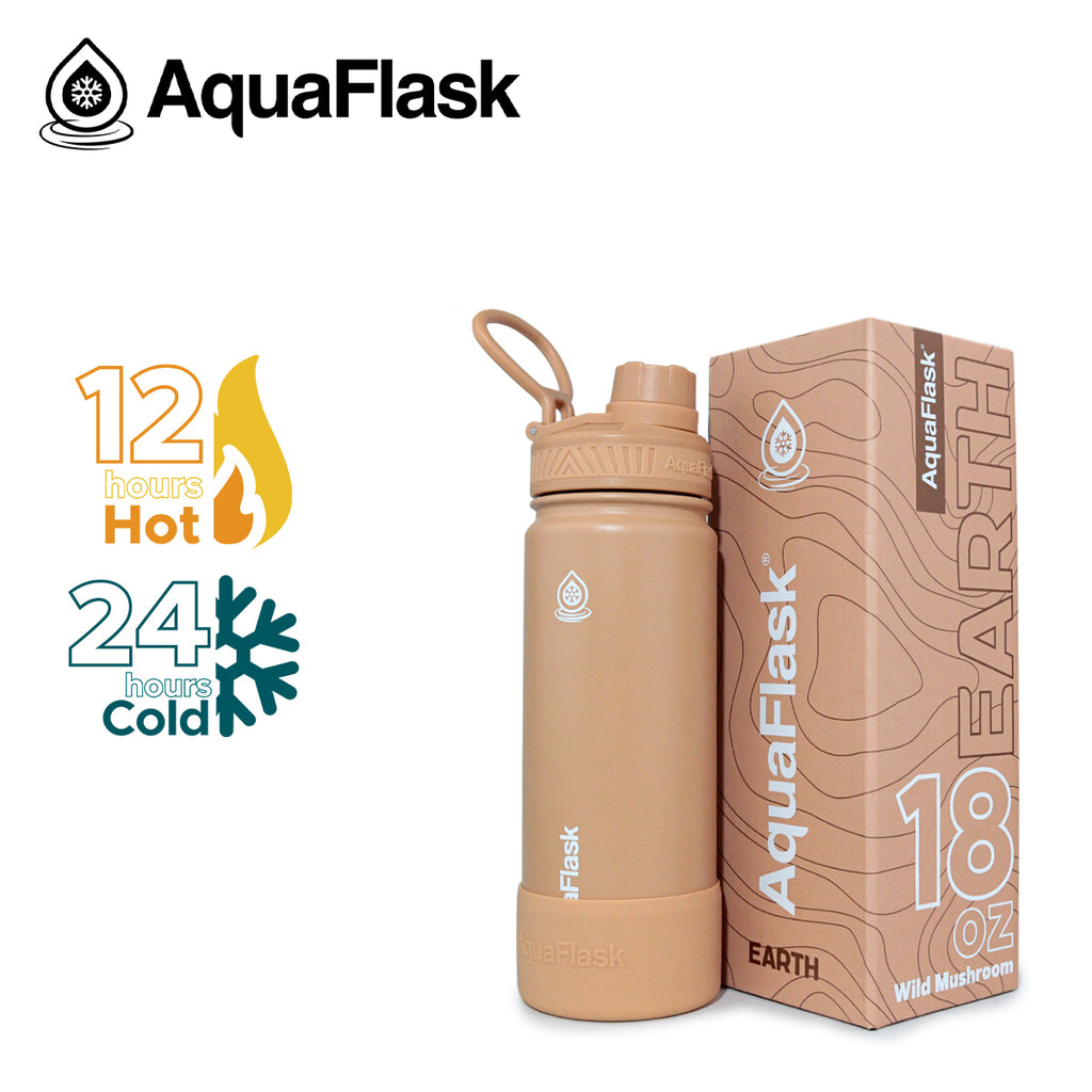 AquaFlask: Earth Water Bottle - Wild Mushroom (532mL/18oz)