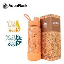 Load image into Gallery viewer, AquaFlask: IL Terrazzo Water Bottle - Cantaloupe (532mL/18oz)