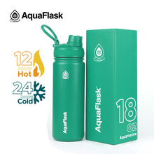 Load image into Gallery viewer, AquaFlask: Original Water Bottle - Aquamarine (532mL/18oz)