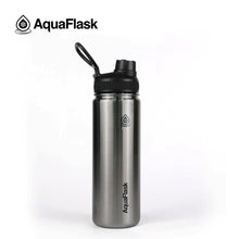 Load image into Gallery viewer, AquaFlask: Original Water Bottle - Silver Steel (532mL/18oz)