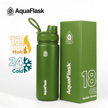 Load image into Gallery viewer, AquaFlask: Original Water Bottle - Hunter Green (532mL/18oz)