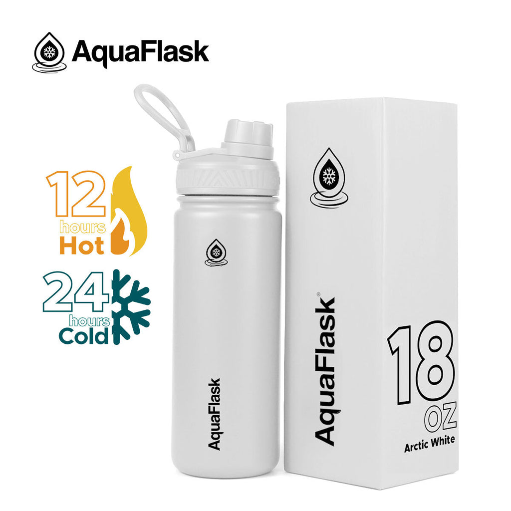 AquaFlask: Original Water Bottle - Arctic White (532mL/18oz)