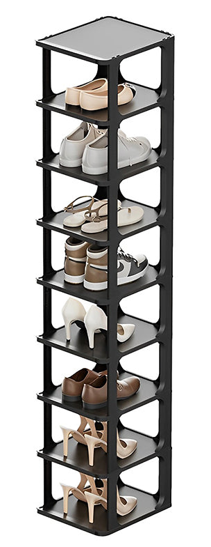 STORFEX 5 Tier Plastic Shoe Rack Storage Rack - Black