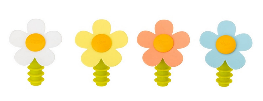 Vigar: Flower Power Silicone Bottle Stopper (Assorted)