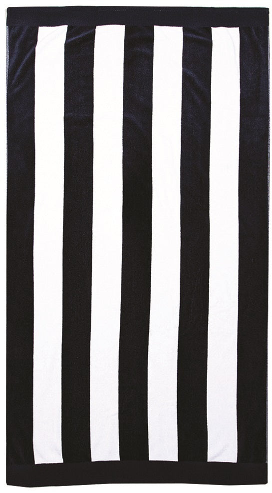 Bambury: Classic Stripe Beach Towel - Navy