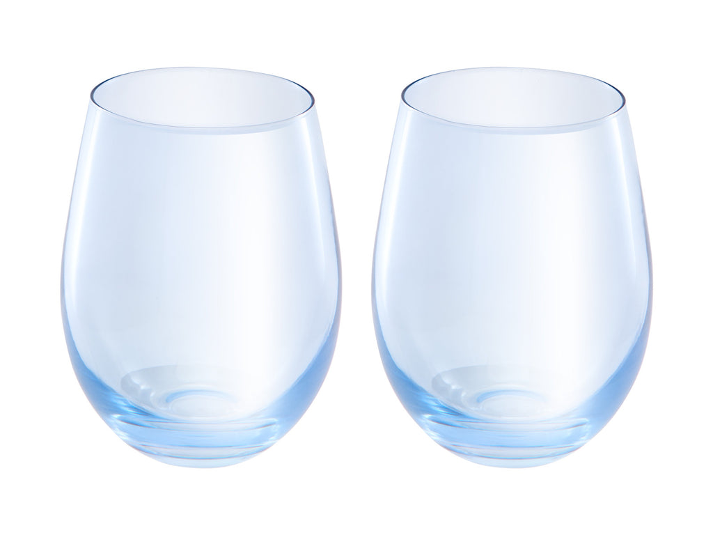 Maxwell & Williams: Glamour Stemless Glass Set - Blue (Set of 2) (540ml)