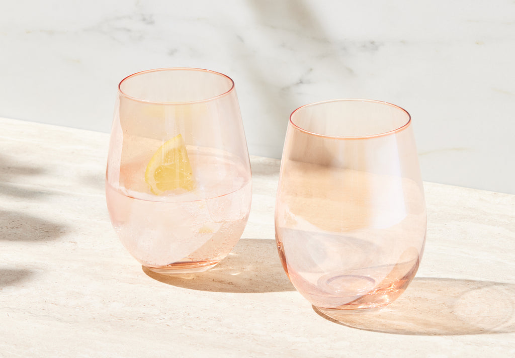 Maxwell & Williams: Glamour Stemless Glass Set - Coral (Set of 2) (540ml)