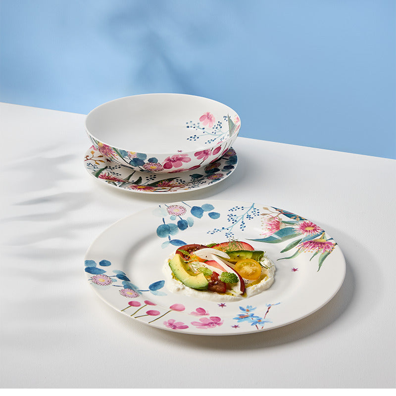 Maxwell & Williams: Royal Botanic Gardens Rim Dinner Set - Eucalyptus Bloom (12pc Set)