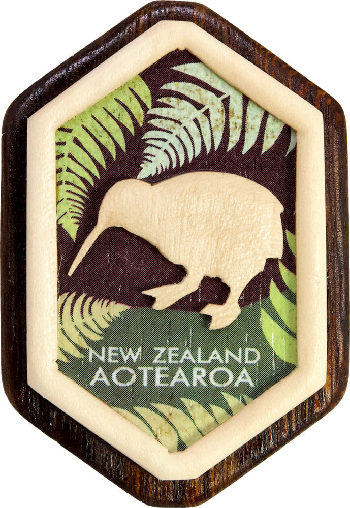 Moana Road: Wooden Magnet - Kiwi