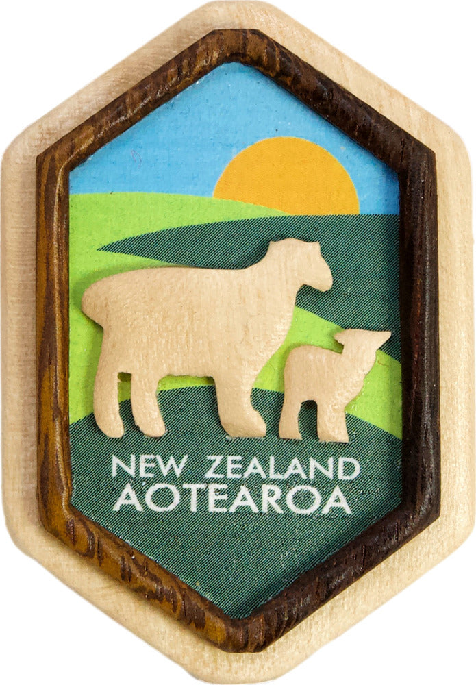 Moana Road: Wooden Magnet - Sheep