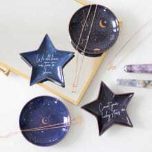 Load image into Gallery viewer, Ceramic Blue Crescent Moon Trinket Dish