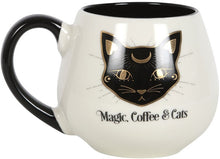 Load image into Gallery viewer, Magic, Coffee &amp; Cats Ceramic Rounded Novelty Mug