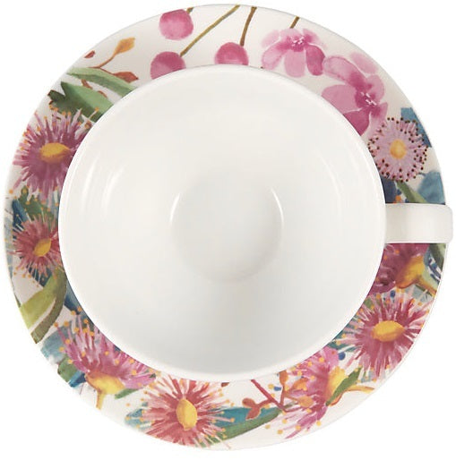 Maxwell & Williams: Royal Botanic Gardens Coupe Cup & Saucer - Eucalyptus Bloom (200ml)