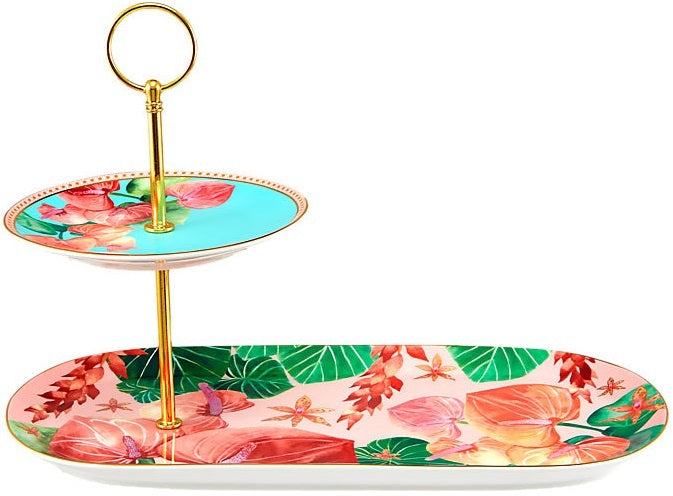 Maxwell & Williams: Teas & C's Tropicana 2 Tiered Entertaining Set
