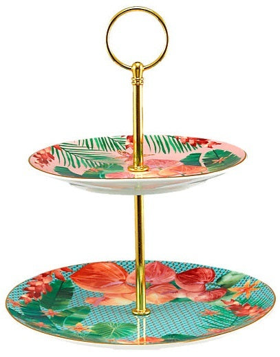Maxwell & Williams: Teas & C's Tropicana 2 Tiered Cake Stand