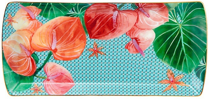 Maxwell & Williams: Teas & C's Tropicana Rectangular Platter - Blue (25.5x11.5cm)