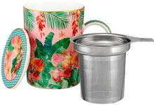 Load image into Gallery viewer, Maxwell &amp; Williams: Teas &amp; C&#39;s Tropicana Lidded Mug With Infuser - Pink (340ml)