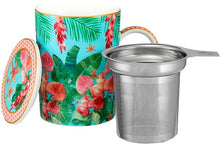 Load image into Gallery viewer, Maxwell &amp; Williams: Teas &amp; C&#39;s Tropicana Lidded Mug With Infuser - Blue (340ml)