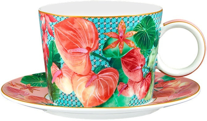 Maxwell & Williams: Teas & C's Tropicana Breakfast Cup & Saucer - Blue (400ml)