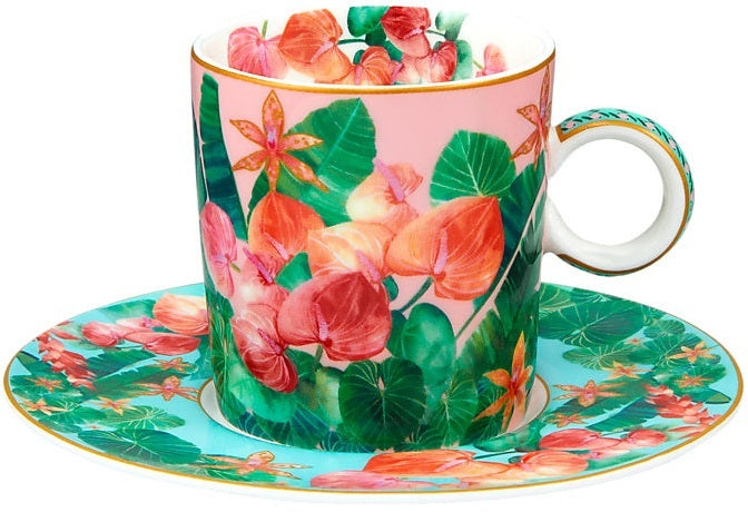 Maxwell & Williams: Teas & C's Tropicana Demi Cup & Saucer - Pink (Set of 2) (100ml)