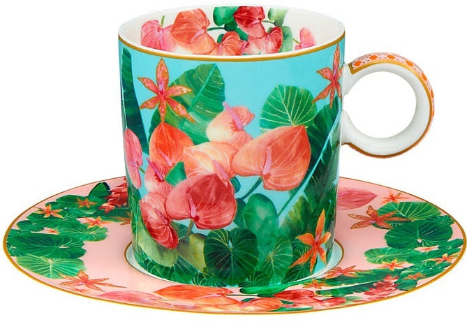 Maxwell & Williams: Teas & C's Tropicana Demi Cup & Saucer - Blue (Set of 2) (100ml)