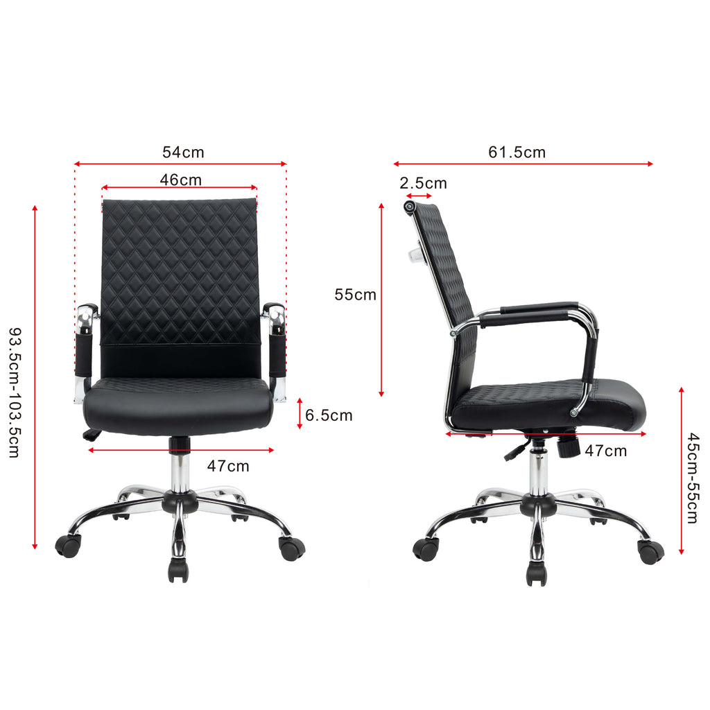 Gorilla Office - Eames By Arthur Replica Standard Office Chair Low Back Black