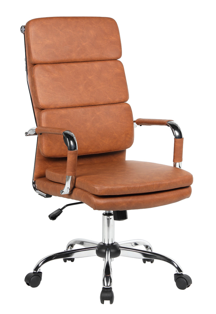 Gorilla Office - Eames Royal Replica Standard Office Chair High Back Tan Brown