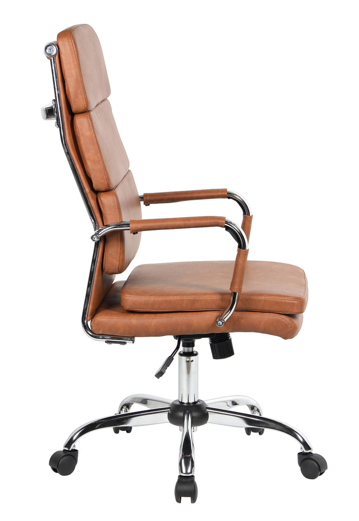 Gorilla Office - Eames Royal Replica Standard Office Chair High Back Tan Brown