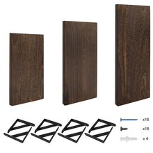 Load image into Gallery viewer, STORFEX Wooden Wall Mounted Floating Shelves - 4 Pack - Brown