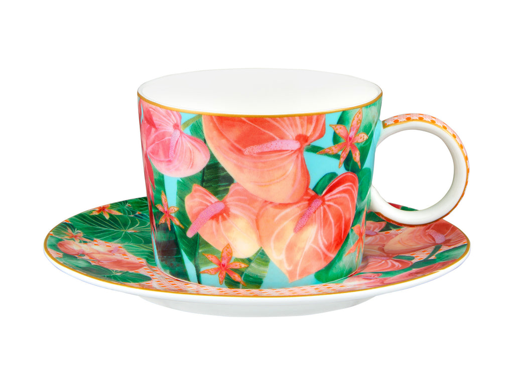 Maxwell & Williams: Teas & C's Tropicana Cup & Saucer - Blue (250ml)