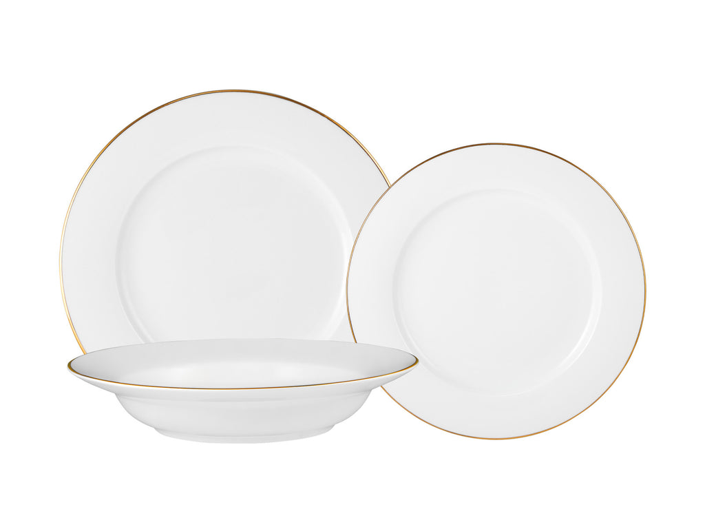 Maxwell & Williams: White Gold Rim Dinner Set (12 Piece Set)