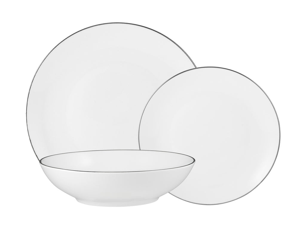 Maxwell & Williams: White Platinum Coupe Dinner Set (12 Piece Set)