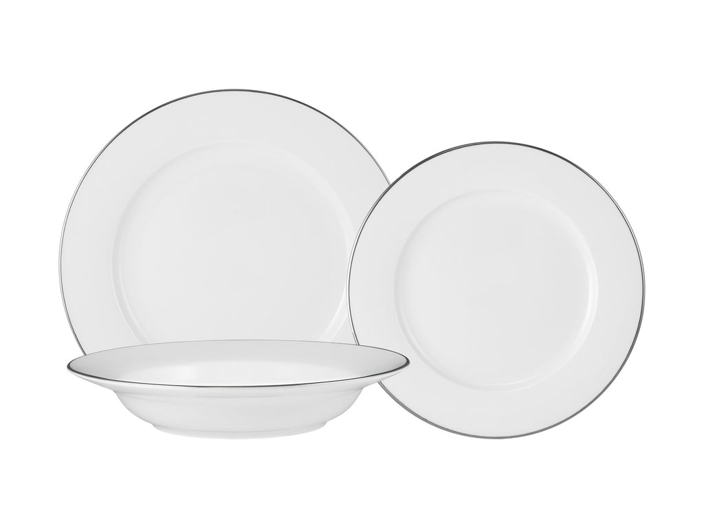 Maxwell & Williams: White Platinum Rim Dinner Set (12 Piece Set)