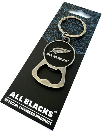 All Blacks: Classic Bottle Opener Keyring - Black