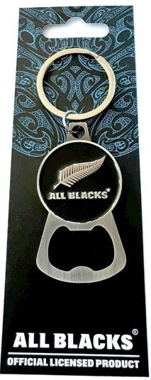All Blacks: Classic Bottle Opener Keyring - Black