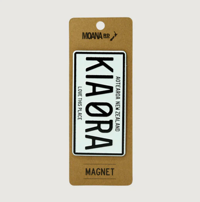 Moana Road: Number Plate Magnet - Kia Ora