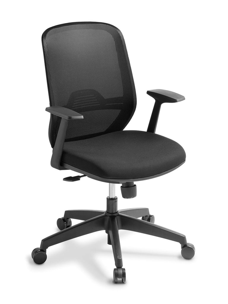 Eden Sprint Synchro Highback Mesh Chair with Arms Black Fabric