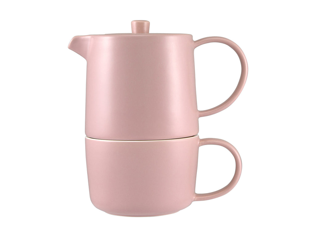 Maxwell & Williams: Cafe Life Tea for One With Infuser - Rose (450ml)