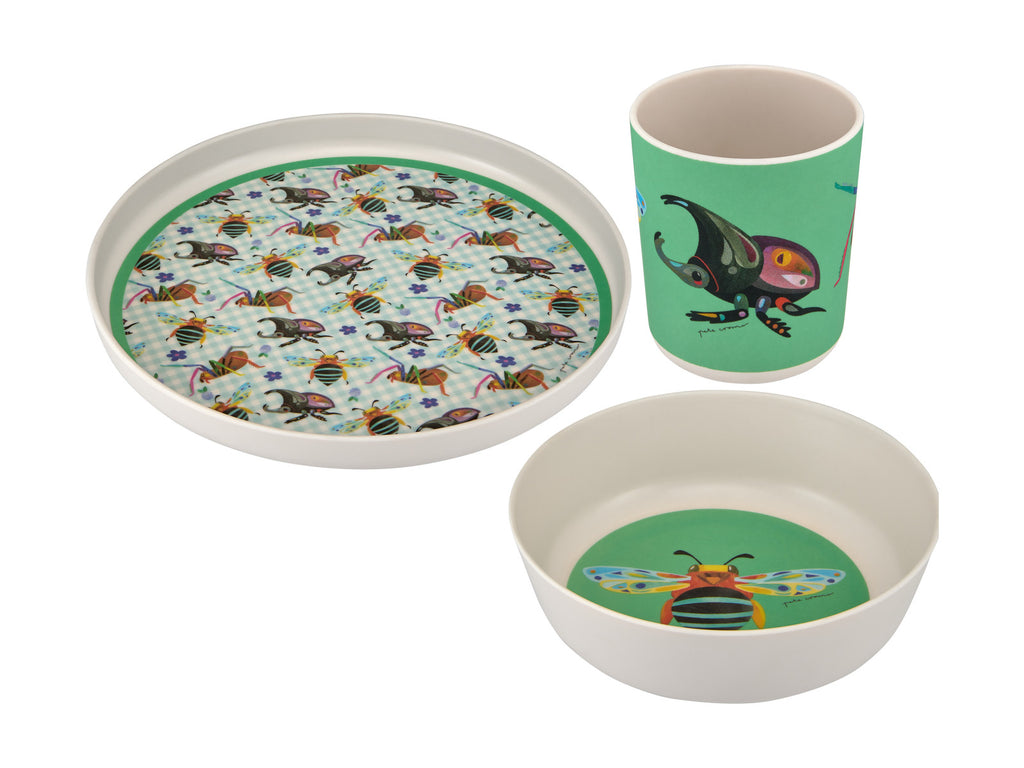 Maxwell & Williams: Pete Cromer Garden Party Kids Melamine 3pc Dinner Set - Green