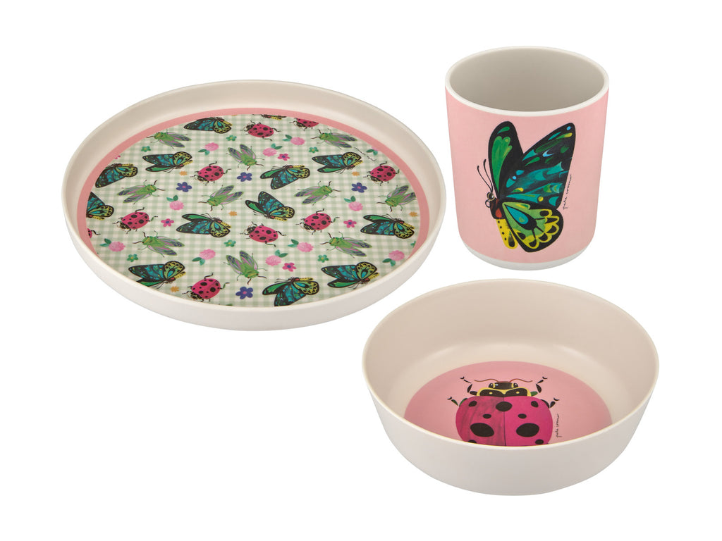 Maxwell & Williams: Pete Cromer Garden Party Kids Melamine 3pc Dinner Set - Pink