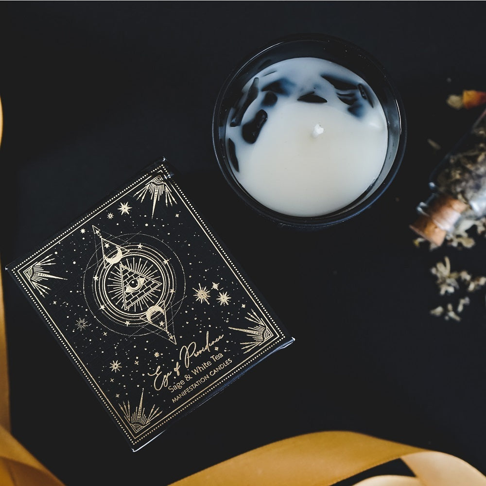 Pure Works: Eye of Providence Sage & White Tea Manifestation Candle (100g)