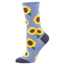 Load image into Gallery viewer, Socksmith: More Blooming Flowers Socks - Blue Heather