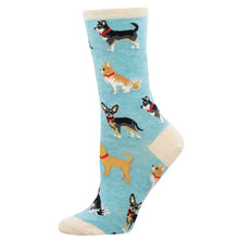 Load image into Gallery viewer, Socksmith: Doggy Style Socks - Blue Heather