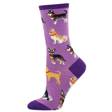 Load image into Gallery viewer, Socksmith: Doggy Style Socks - Purple