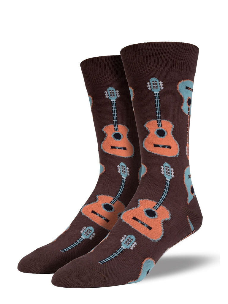 Socksmith: Guitars Socks - Brown