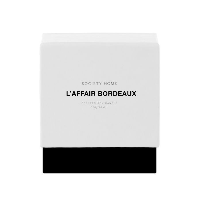 Society Home: L’Affair Bordeaux Scented Soy Candle 300g (11cm)