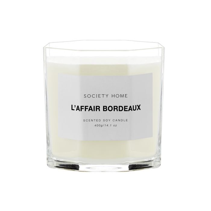 Society Home: L’Affair Bordeaux Scented Soy Candle 400g (10cm)