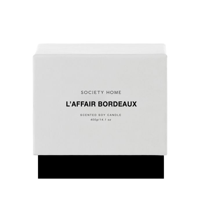 Society Home: L’Affair Bordeaux Scented Soy Candle 400g (10cm)