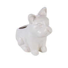 Load image into Gallery viewer, Emporium: Eddy White Ceramic Puppy Planter (14cm)